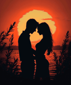 Aesthetic Sunset Romance Diamond Painting