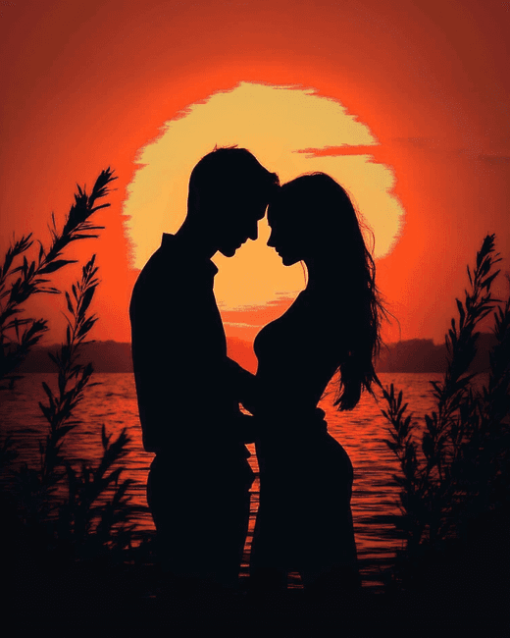 Aesthetic Sunset Romance Diamond Painting