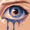 Aesthetic Tearful Eye Anime Diamond Painting