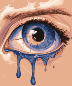 Aesthetic Tearful Eye Anime Diamond Painting