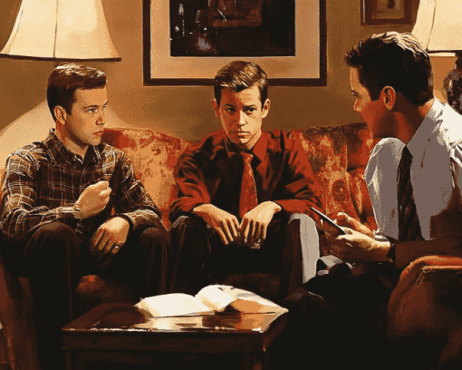 Aesthetic Two And Half Men Series Diamond Painting