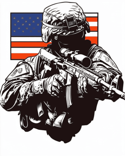 Aesthetic US Army Rangers Logo Diamond Painting