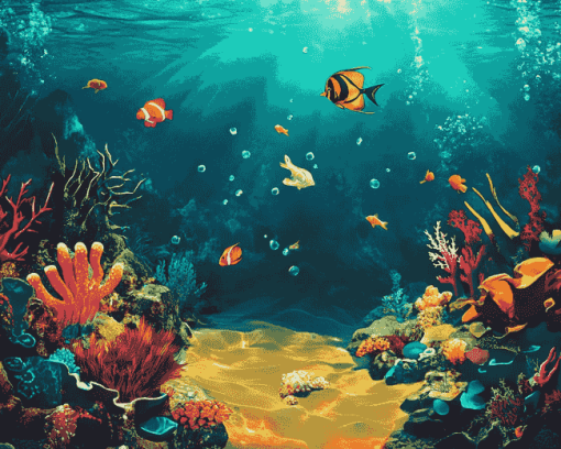 Aesthetic Underwater Adventure Diamond Painting