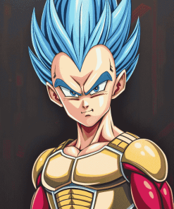 Aesthetic Vegeta Pop Art Diamond Painting