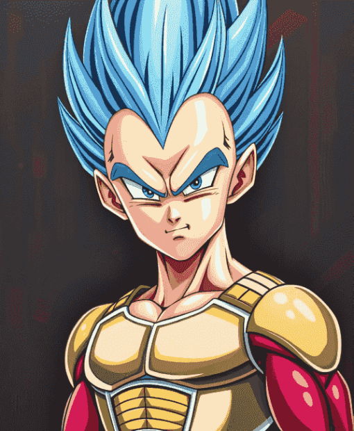 Aesthetic Vegeta Pop Art Diamond Painting