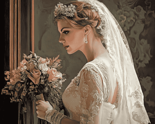 Aesthetic Vintage Bride Diamond Painting