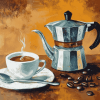 Aesthetic Vintage Coffee Pots Diamond Painting