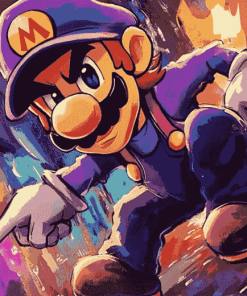 Aesthetic Waluigi Cartoon Diamond Painting