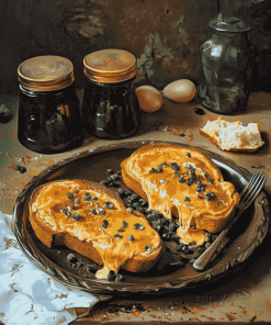 Aesthetic Welsh Rarebit Meal Diamond Painting