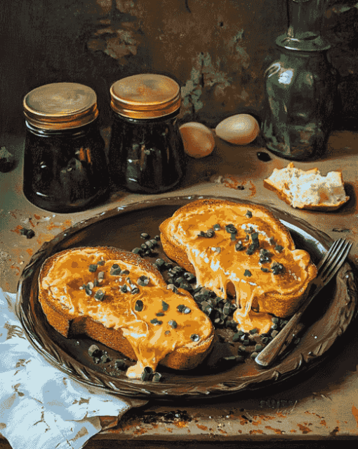 Aesthetic Welsh Rarebit Meal Diamond Painting