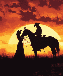 Aesthetic Western Silhouette Diamond Painting