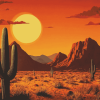 Aesthetic Western Sunset Diamond Painting