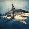 Aesthetic White Shark Diamond Painting