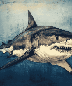 Aesthetic White Shark Diamond Painting