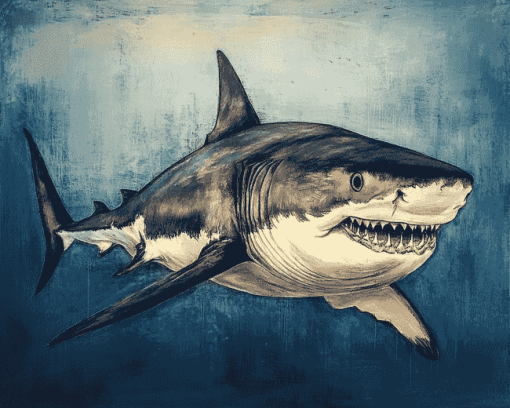 Aesthetic White Shark Diamond Painting