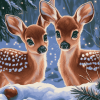 Aesthetic Winter Deer Diamond Painting