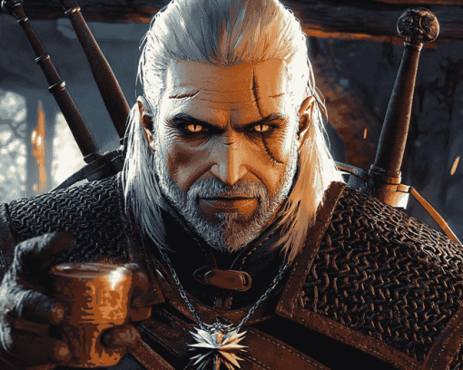 Aesthetic Witcher Video Game Diamond Painting