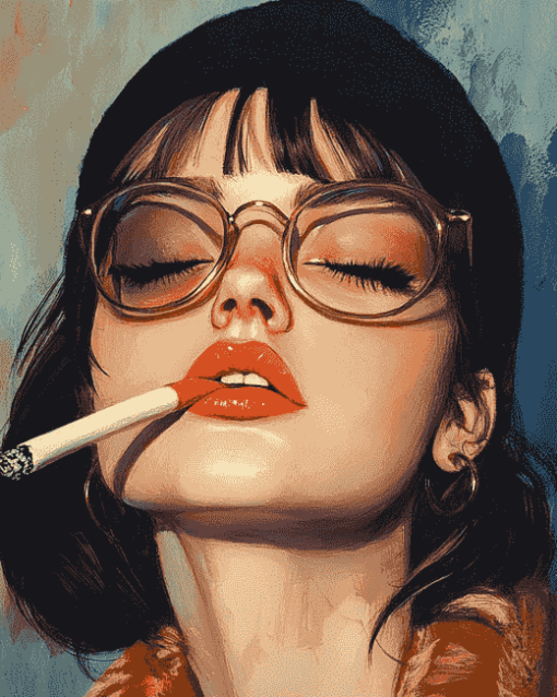 Aesthetic Woman Smokers Diamond Painting