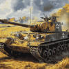 Aesthetic World War 2 Tanks Diamond Painting