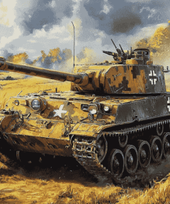 Aesthetic World War 2 Tanks Diamond Painting