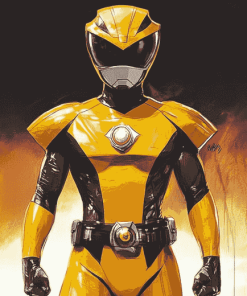 Aesthetic Yellow Power Ranger Diamond Painting