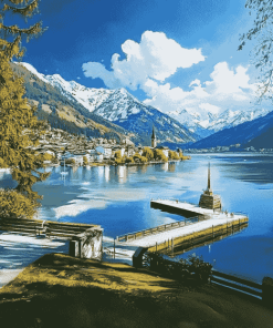 Aesthetic Zell Am See Lakes Diamond Painting