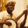 African Banjolele Vintage Diamond Painting