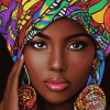 African Lady Colorful Diamond Painting