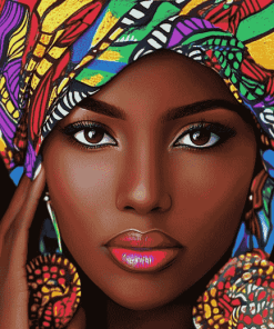 African Lady Colorful Diamond Painting