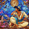 Aladdin Stained Glass Animation Diamond Painting