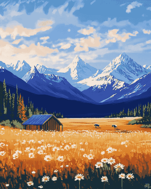 Alaska National Parks Landscapes Diamond Painting