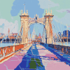 Albert Bridge Abstract Diamond Painting