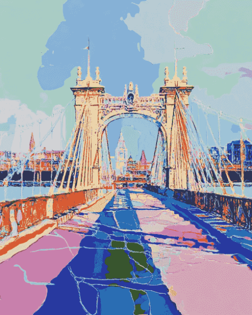 Albert Bridge Abstract Diamond Painting