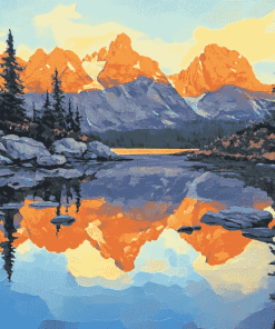 Alberta Tonquin Valley Reflections Diamond Painting