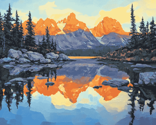 Alberta Tonquin Valley Reflections Diamond Painting