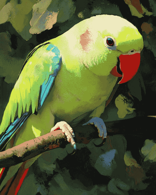 Alexandrine Parakeet Birds Diamond Painting