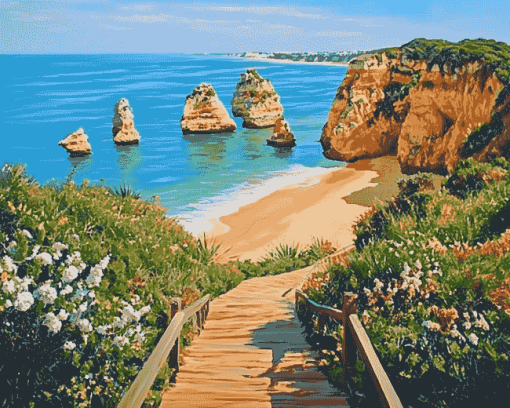 Algarve Portugal Beaches Diamond Painting