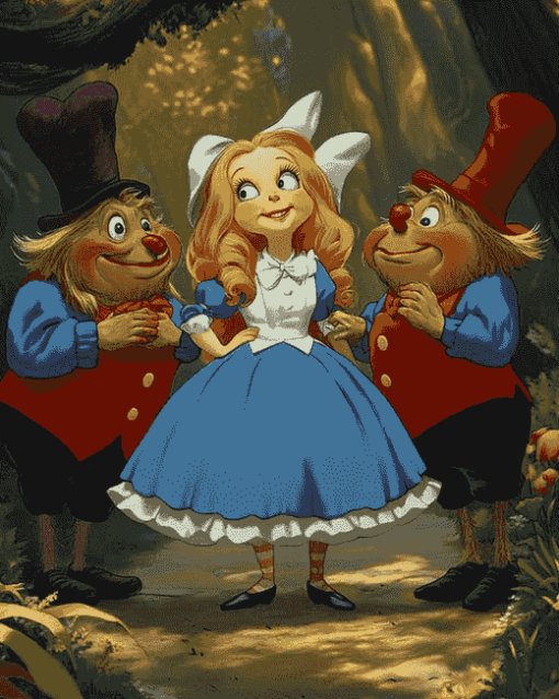 Alice Tweedle Dee Animation Diamond Painting