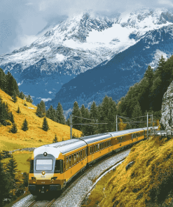 Alps Train Adventure Diamond Painting