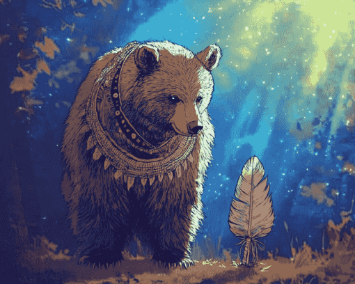 American Bears Animation Diamond Painting