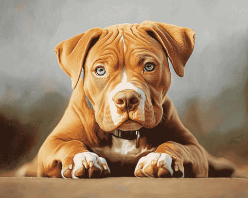 American Bully Puppy Diamond Painting