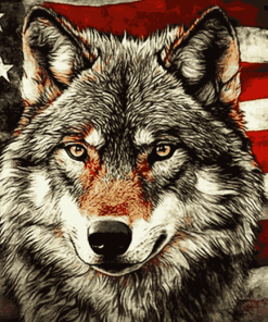 American Wolf Diamond Painting