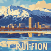 Anchorage Alaska Cityscape Diamond Painting