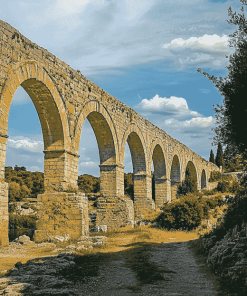 Ancient Roman Aqueduct Structures Diamond Painting