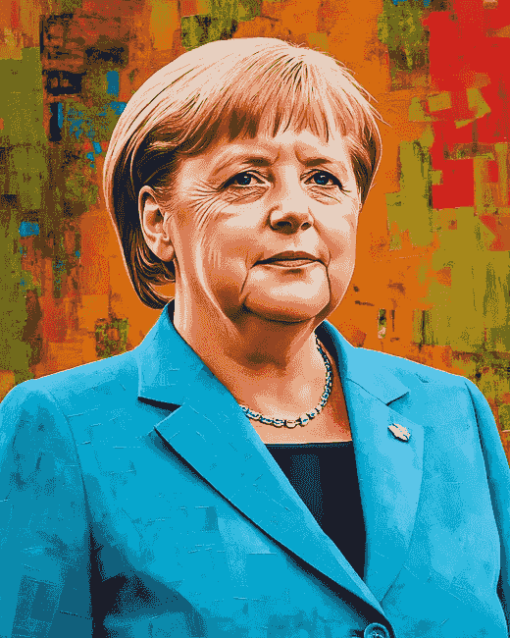 Angela Merkel Famous Politician Diamond Painting