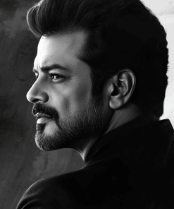 Anil Kapoor Black and White Diamond Painting