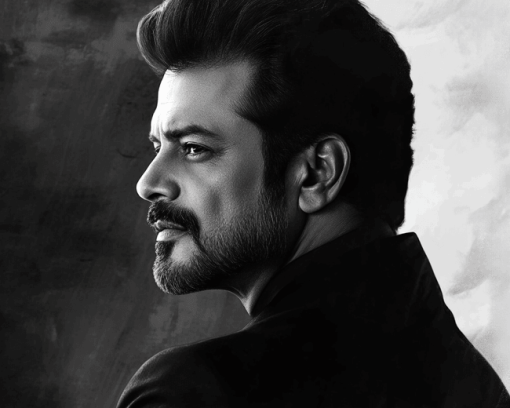 Anil Kapoor Black and White Diamond Painting