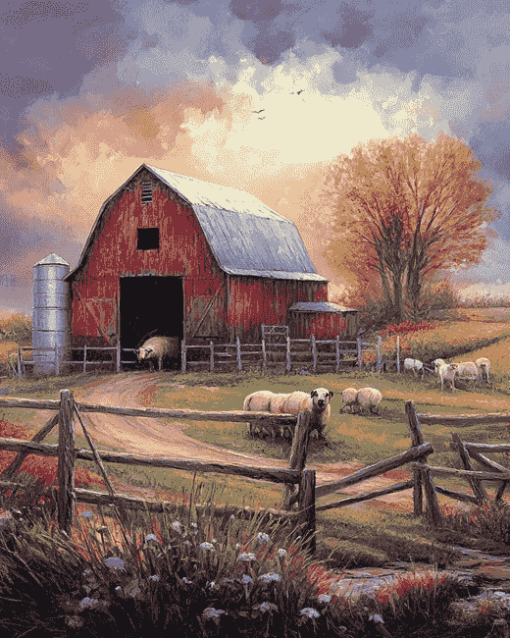 Animals in Rural Landscapes Diamond Painting