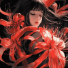 Anime Asian Girl with Spider Lilies Diamond Painting