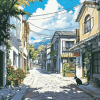 Anime Cityscape Diamond Painting